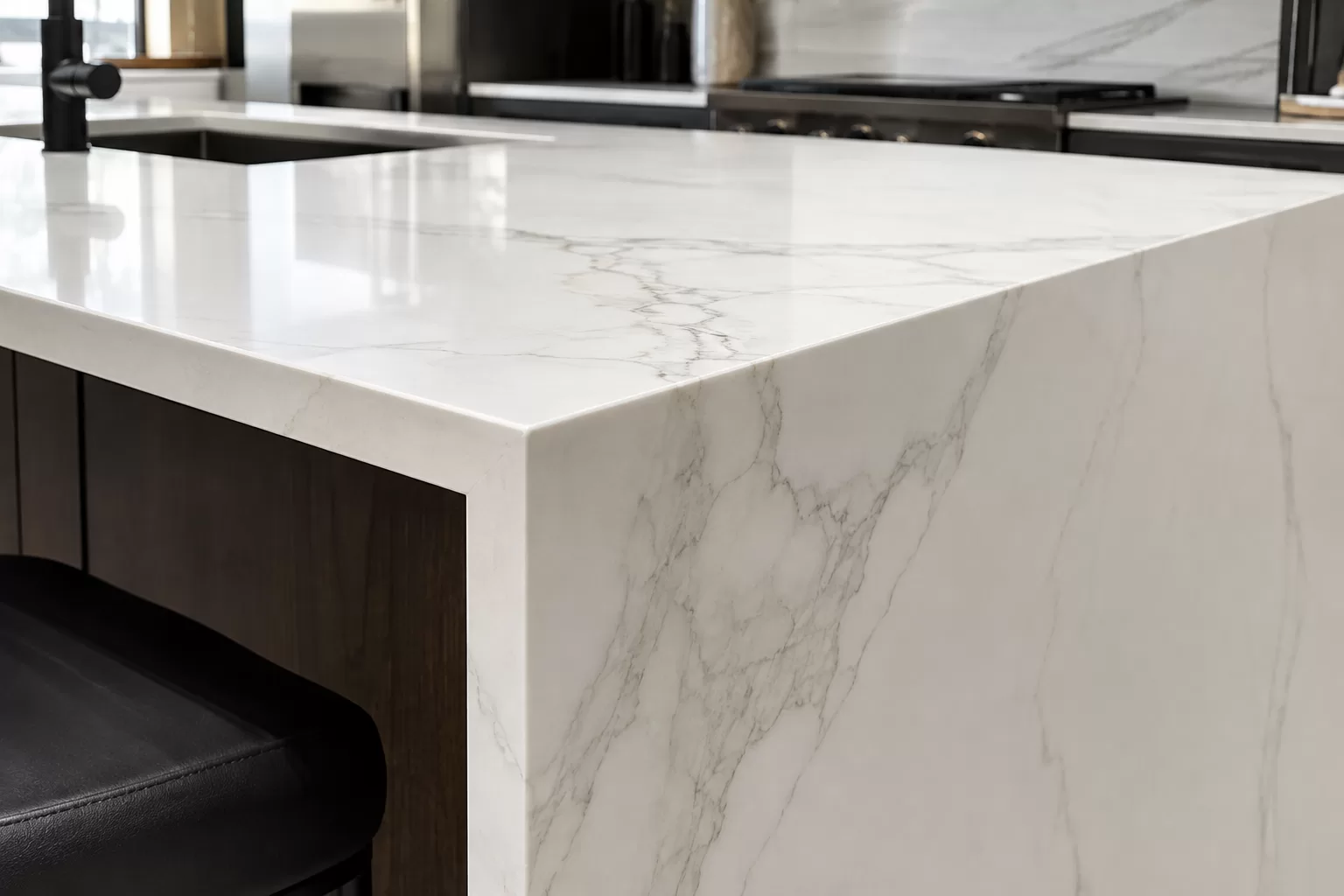 What Are Waterfall Edge Countertops, and Are They Worth It?